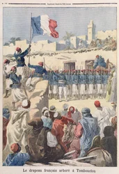 The Raising of the French Flag at Timbuktu (Mali) from 